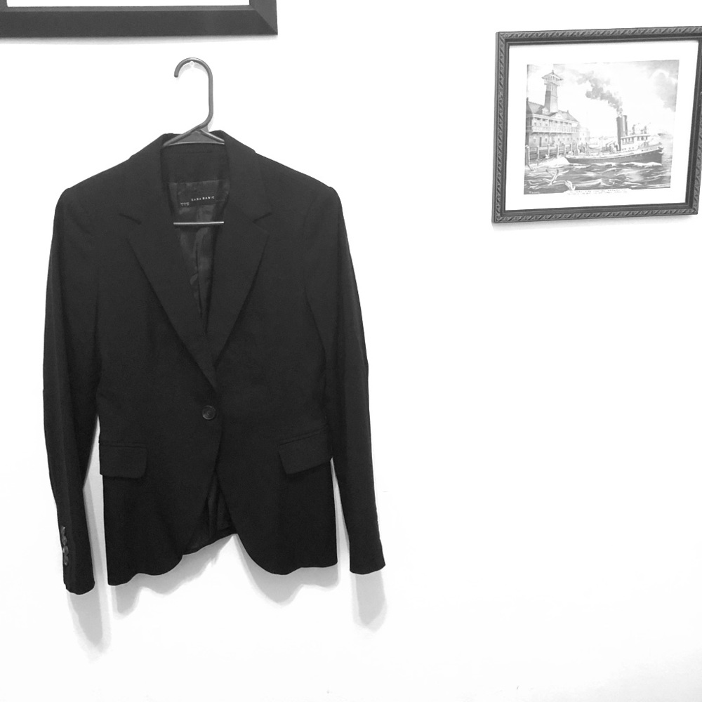 ZARA Black Blazer Suit Jacket - Size S